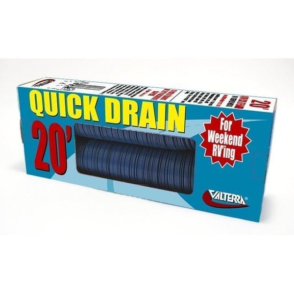 Valterra QUICK DRAIN HOSE, STD., 20FT, BLUE, BOXED D04-0046